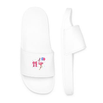 Avec Flamingo - Anniversaire de fille 11 ans - Claquettes Homme - blanc - Devant