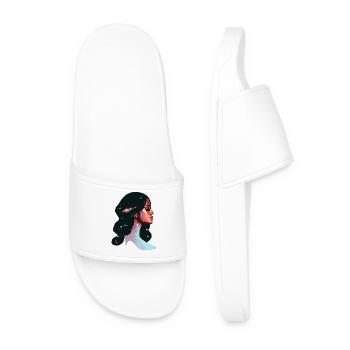 Cosmic Dreamer Portrait Design - Men’s Pool Sliders - white - Front