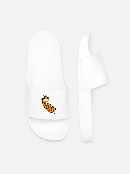 Giraffe Safari - Men’s Pool Sliders - white