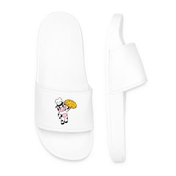 Pizza Chef Pizza Chef Vache Italie - Claquettes Homme - blanc - Devant