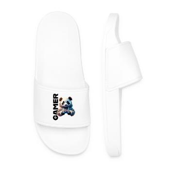 Lettrage de joueur avec panda cool - Claquettes Homme - blanc - Devant