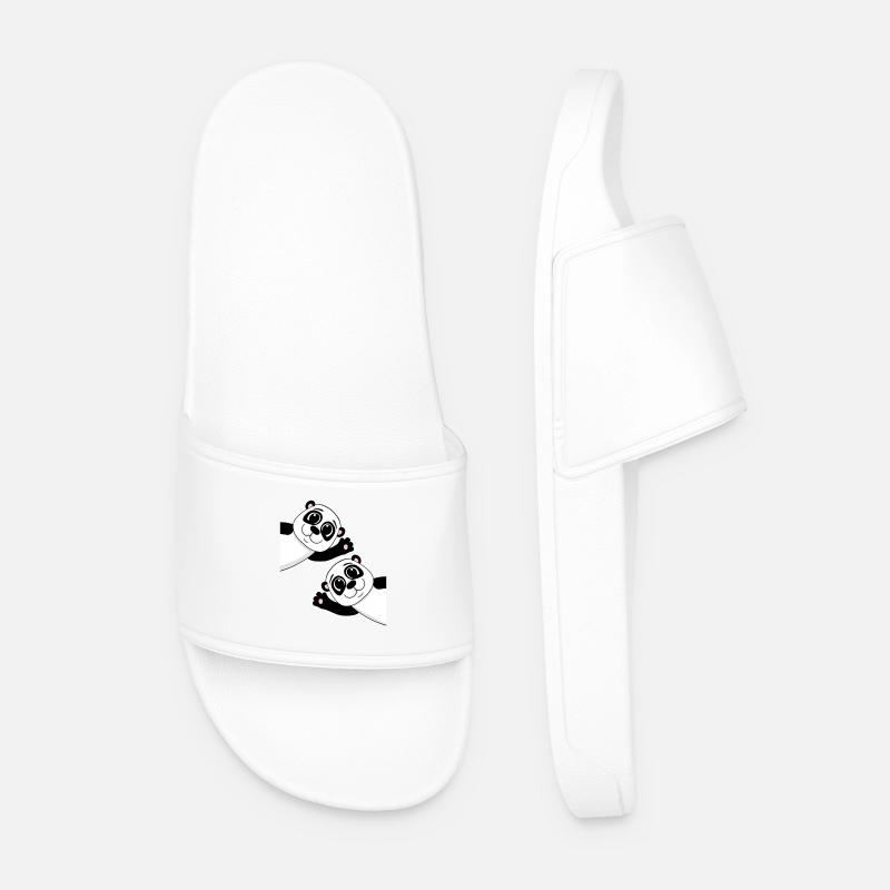 Pandas mignons - Claquettes Homme - blanc