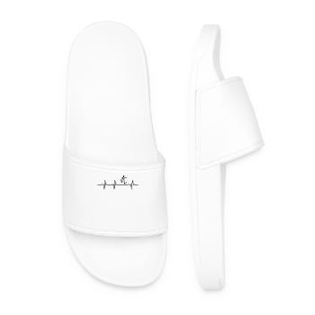 Heartbeat Football Pulse Footballeur - Claquettes Homme - blanc - Devant