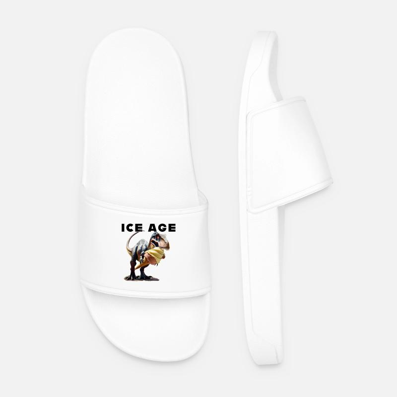 Ice Age with dinosaurs - Men’s Pool Sliders - white