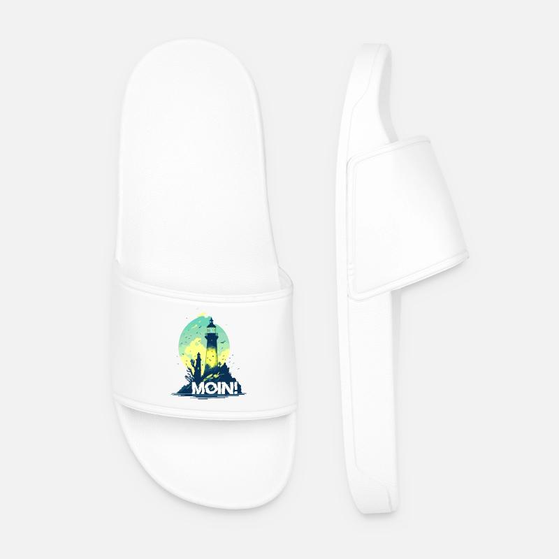 MOIN! - Männer Badelatschen - Weiß