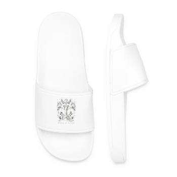 Chess pieces with lettering - Men’s Pool Sliders - white - Front