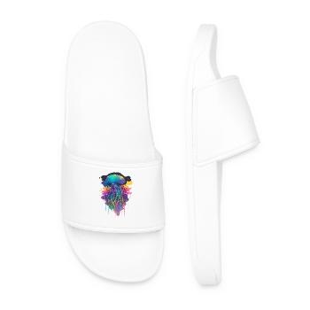 Grande méduse colorée - Claquettes Homme - blanc - Devant