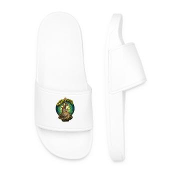 Tree Guitar Fusion Guitarist - Men’s Pool Sliders - white - Front