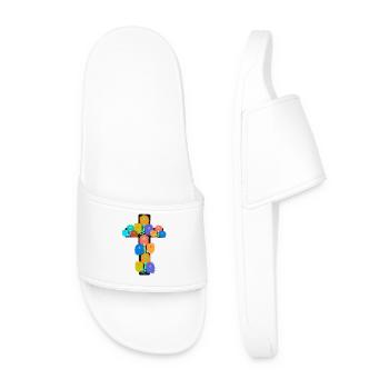 funérailles deuil deuil rédemption jésus sauveur - Claquettes Homme - blanc - Devant