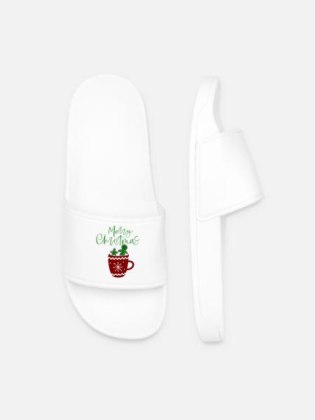 Joyeux Noël, Biscuits - Claquettes Homme - blanc