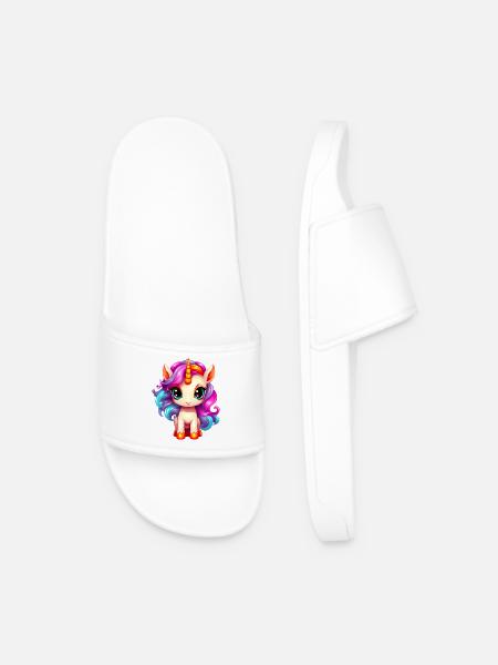 Bébé licorne - Claquettes Homme - blanc