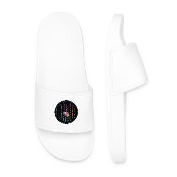 Fleur de vie arc-en-ciel Design - Claquettes Homme - blanc - Devant
