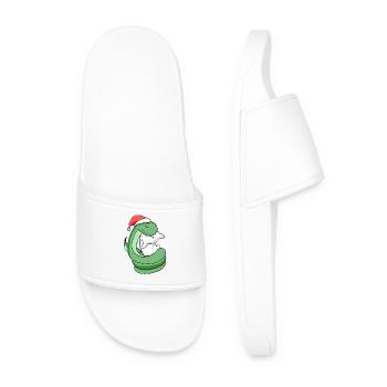 Serpent Mignon Fatigué Noël - Claquettes Homme - blanc - Devant