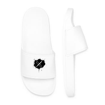 Pen and Ruler Sketch - Men’s Pool Sliders - white - Front