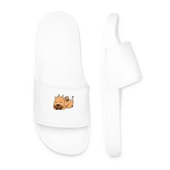 Famille d’antilopes - Antilope avec bébé - Claquettes Homme - blanc - Devant