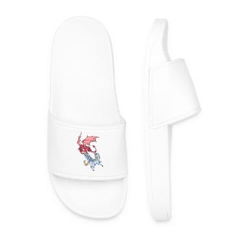 Animaux de la mythologie - Dragon vs Pégase - Claquettes Homme - blanc - Devant