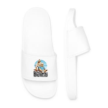 Retirement Life Enjoy Gift - Men’s Pool Sliders - white - Front