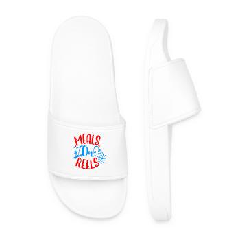Meals on Reels - Men’s Pool Sliders - white - Front