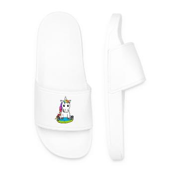 Licorne Créature mythique Natation Anneau Nageur Enfant - Claquettes Homme - blanc - Devant