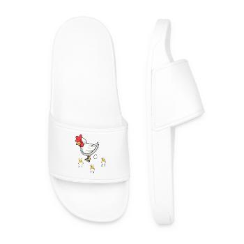 Poule de Pâques poussin bébé oeufs coquille d’oeuf volaille - Claquettes Homme - blanc - Devant