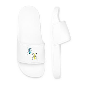 Ant Retro Vintage 80s Insects Ants 90s - Men’s Pool Sliders - white - Front