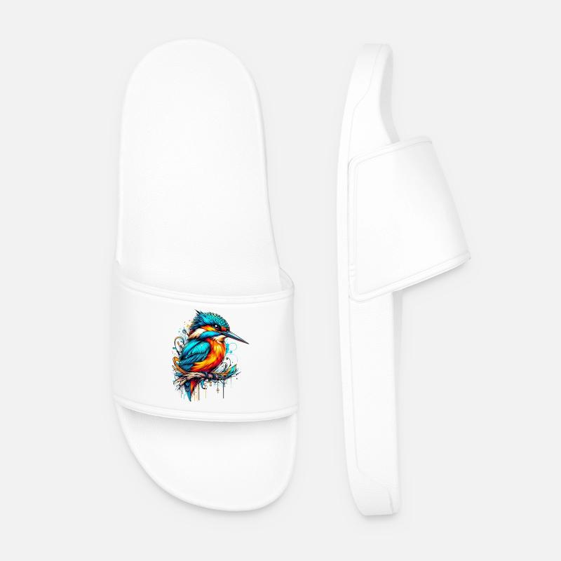 Eisvogel - Männer Badelatschen - Weiß