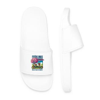 Frühling Gartenparty Outfit Natur Geschenk - Männer Badelatschen - Weiß - Vorne