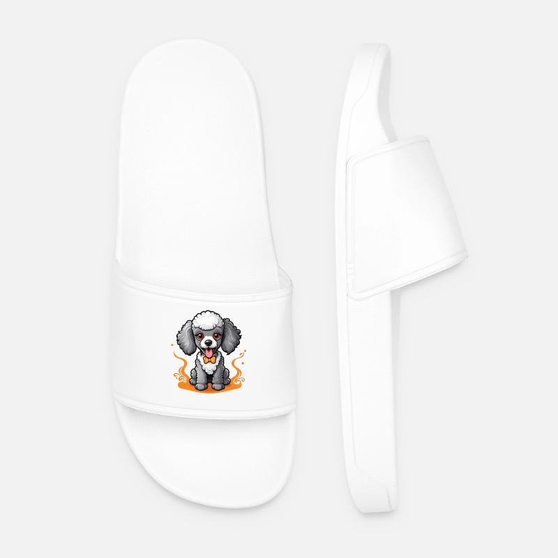 Dapper Poodle - Männer Badelatschen - Weiß