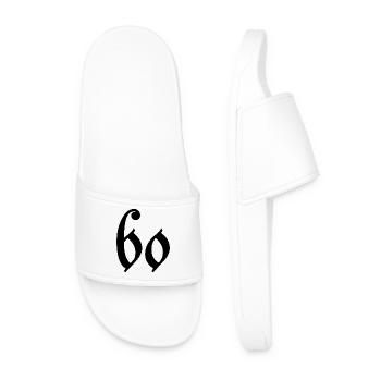 60. 60 JAHRE. 60. JAHRESTAG. 60. GEBURTSTAG. - Männer Badelatschen - Weiß - Vorne
