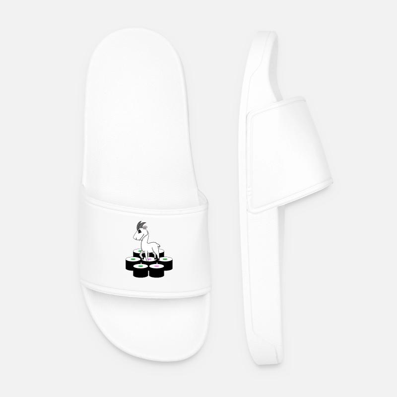 Goat Sushi - Men’s Pool Sliders - white