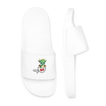 Drache Drachen Eierschale schlüpfen Baby Kind - Männer Badelatschen - Weiß - Vorne