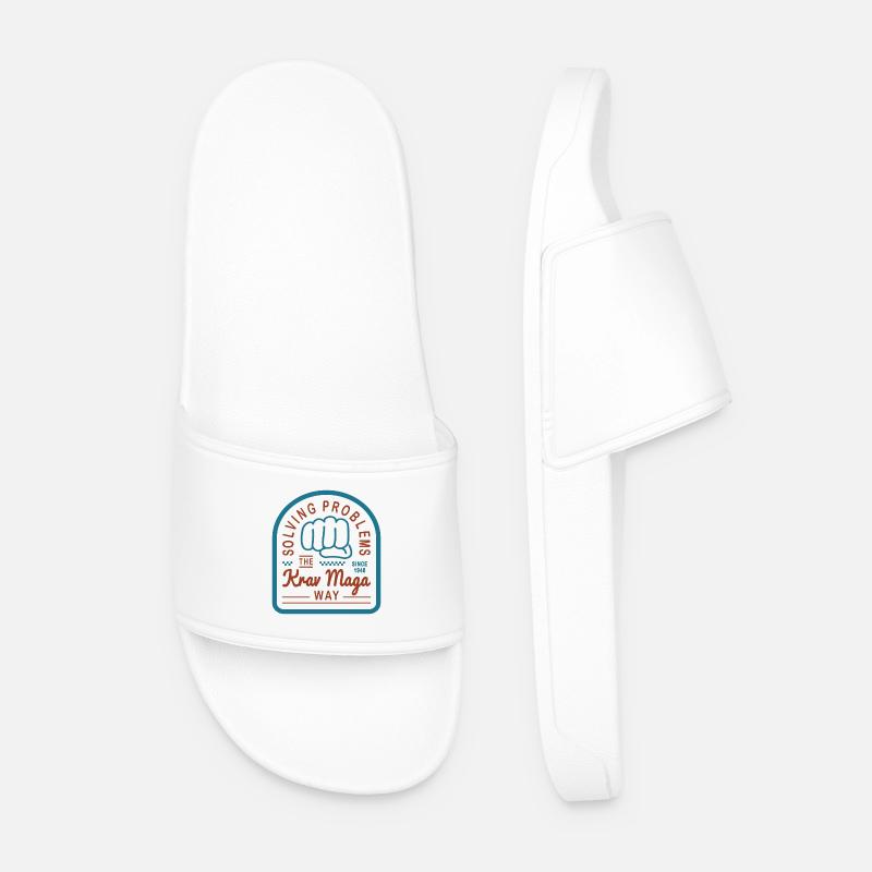 Solving problems the Krav Maga way - Men’s Pool Sliders - white