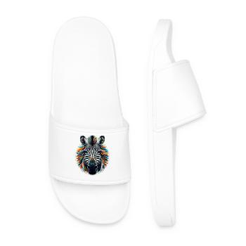 Zebra - Men’s Pool Sliders - white - Front