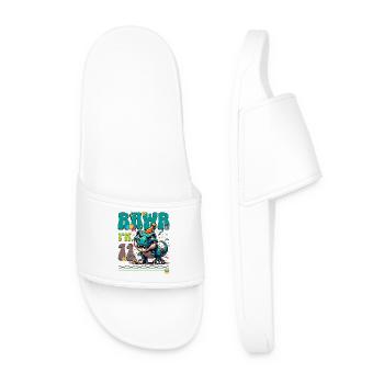 11e anniversaire Rawr T Rex dinosaure - Claquettes Homme - blanc - Devant