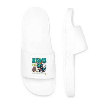 8ème anniversaire Rawr T Rex Dinosaure - Claquettes Homme - blanc - Devant