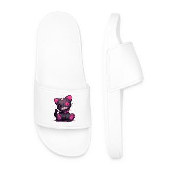 Poupée chat gothique Chat Grunge cadeau poupée gothique - Claquettes Homme - blanc - Devant