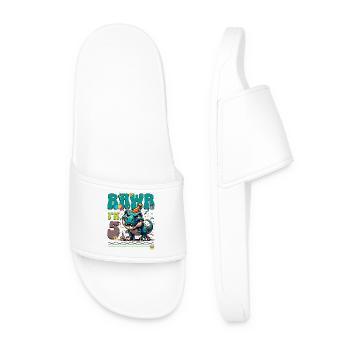 5ème anniversaire Rawr T Rex Dinosaure - Claquettes Homme - blanc - Devant