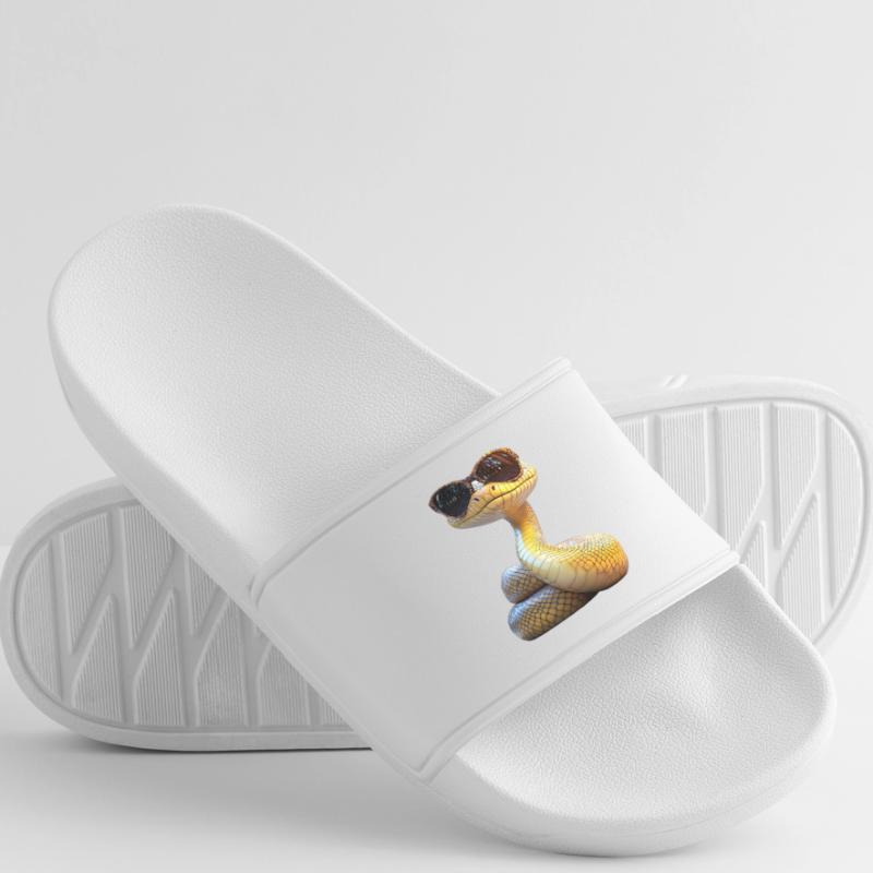 Snake Python Cobra Mamba Rattlesnake Snake Men’s Pool Sliders