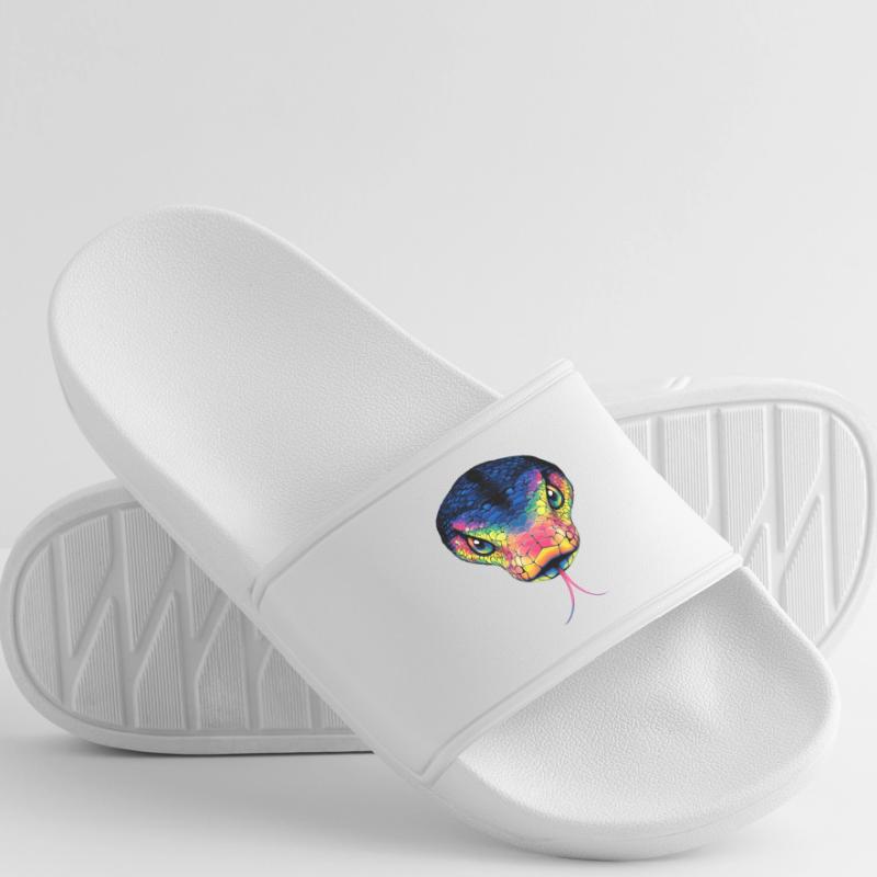 Snake Python Cobra Mamba Rattlesnake Snake Men’s Pool Sliders