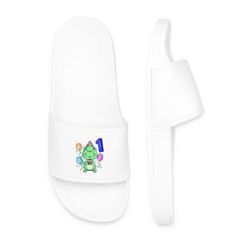 1 an - inscription à l’école - dinosaure motif dinosaure Dino - Claquettes Homme - blanc - Devant