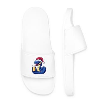 Snake Cobra Bière Noël - Claquettes Homme - blanc - Devant