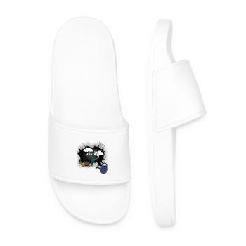 Snail Snails Garden Nature Spring - Men’s Pool Sliders - white - Front