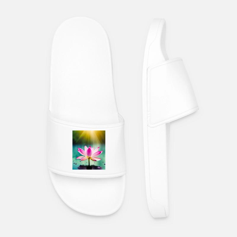 Lotus - Männer Badelatschen - Weiß