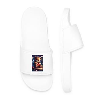 Adorable teddy bear - Men’s Pool Sliders - white - Front