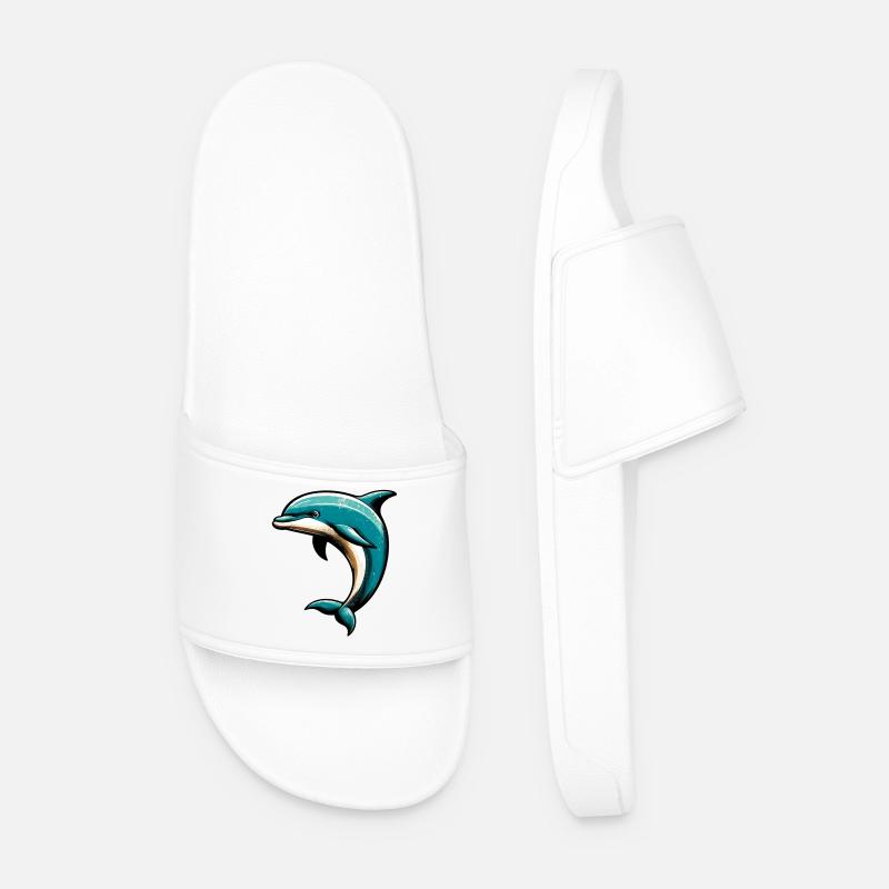 Delfin - Männer Badelatschen - Weiß