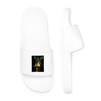 Fairycore Dark Fairy Cybergoth Glitch Graphismes - Claquettes Homme - blanc - Devant