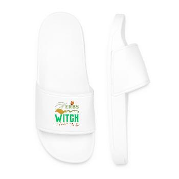 Herbs Witch Wild Witchy & Herbal Design - Men’s Pool Sliders - white - Front
