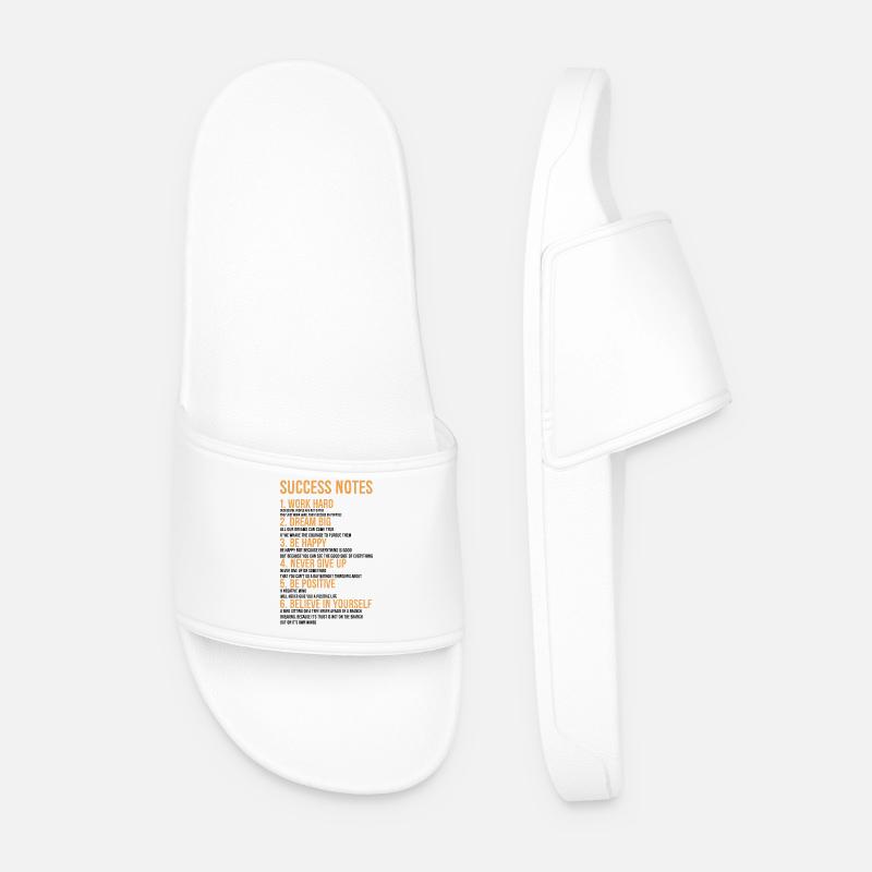 Success Notes - Men’s Pool Sliders - white