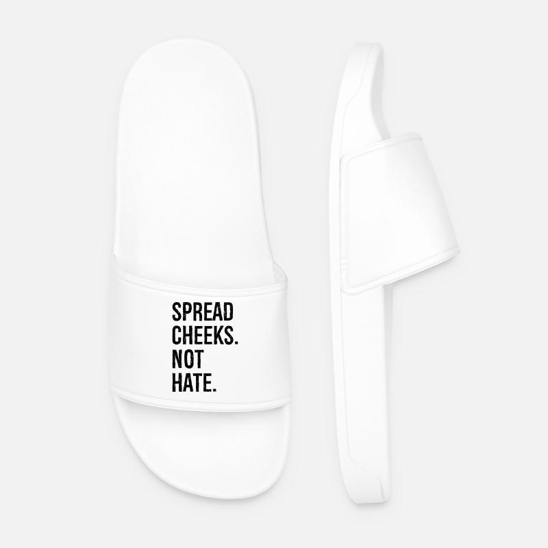 spread cheeks not hate - Claquettes Homme - blanc