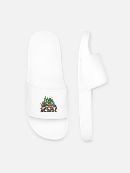 Xmas Christmas Weihnachten Kind Kinder Wichtel - Männer Badelatschen - Weiß